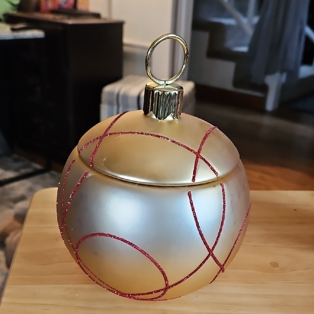 FTD Gold and Red Holiday Ornament